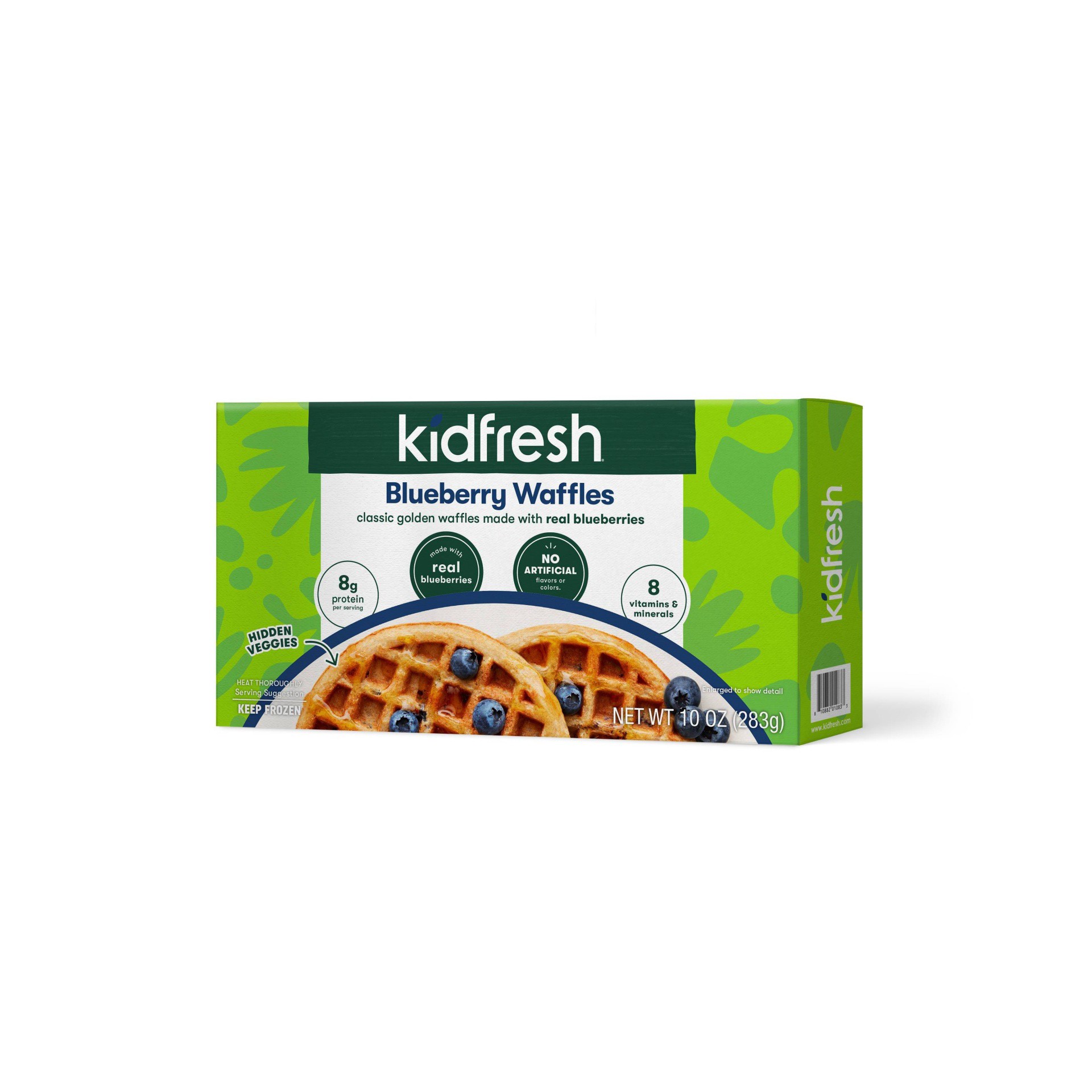 slide 1 of 3, Kidfresh Blueberry Waffles, 10 oz