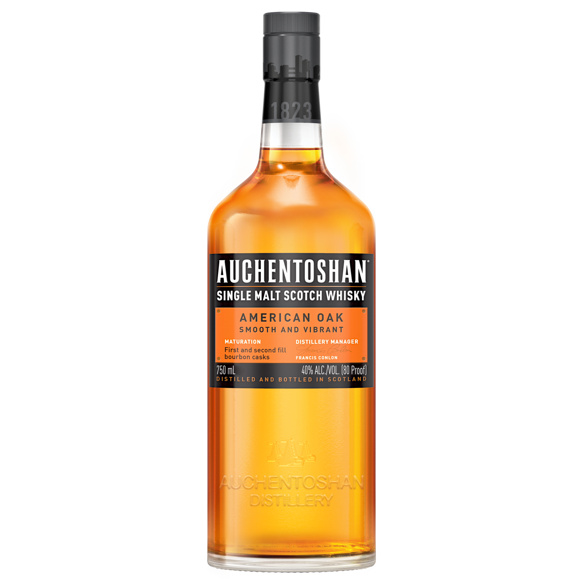 slide 2 of 2, Auchentoshan American Oak Single Malt Scotch, 750 ml