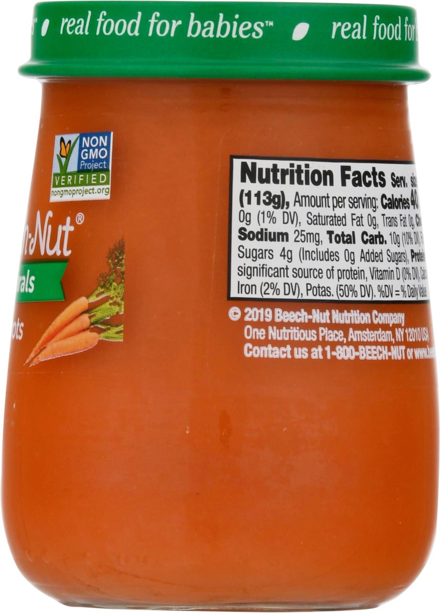 slide 4 of 9, Beech-Nut Naturals Stage 1 Baby Food, Carrots, 4 oz Jar, 4 oz