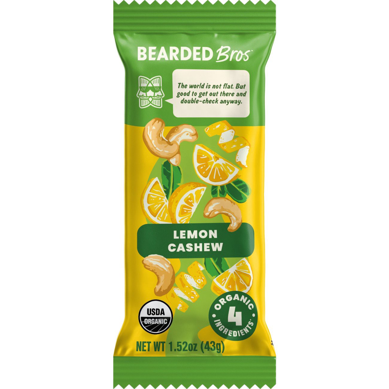 slide 1 of 1, Bearded Bros Craft Bar Lemon Cashew, 1.52 oz