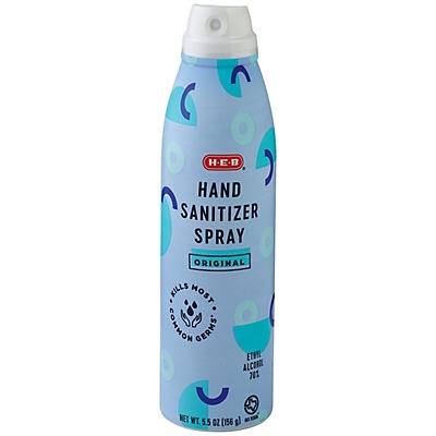 slide 1 of 1, H-E-B Original Hand Sanitizer Spray, 5.5 oz