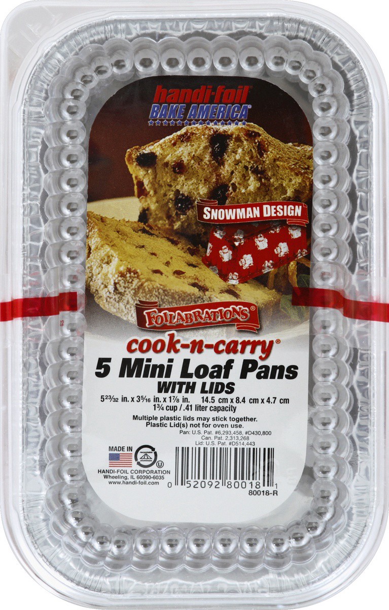 slide 3 of 4, Handi Foil Loaf Pans 5 ea, 5 ct