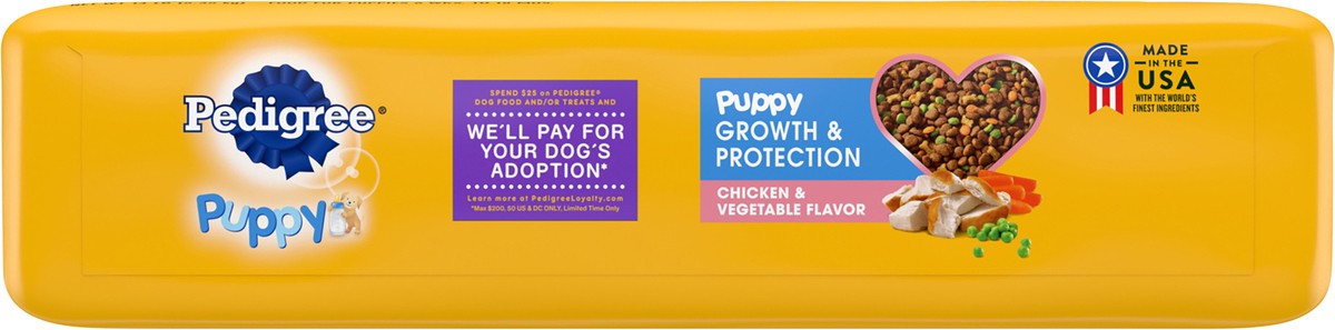 slide 6 of 9, Pedigree Puppies 6 Wks. to 18 Mos. 100% Complete & Balanced Chicken, Rice & Vegetable Flavor Food for Puppies 14 lb, 14 lb