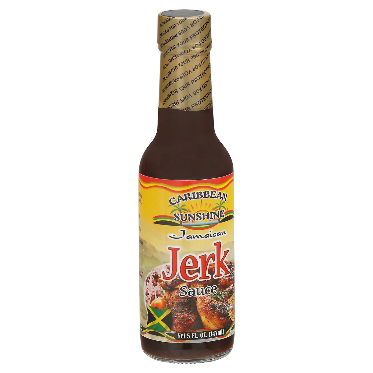 slide 8 of 9, Caribbean Sunshine Jamaican Jerk Sauce, 5 fl oz