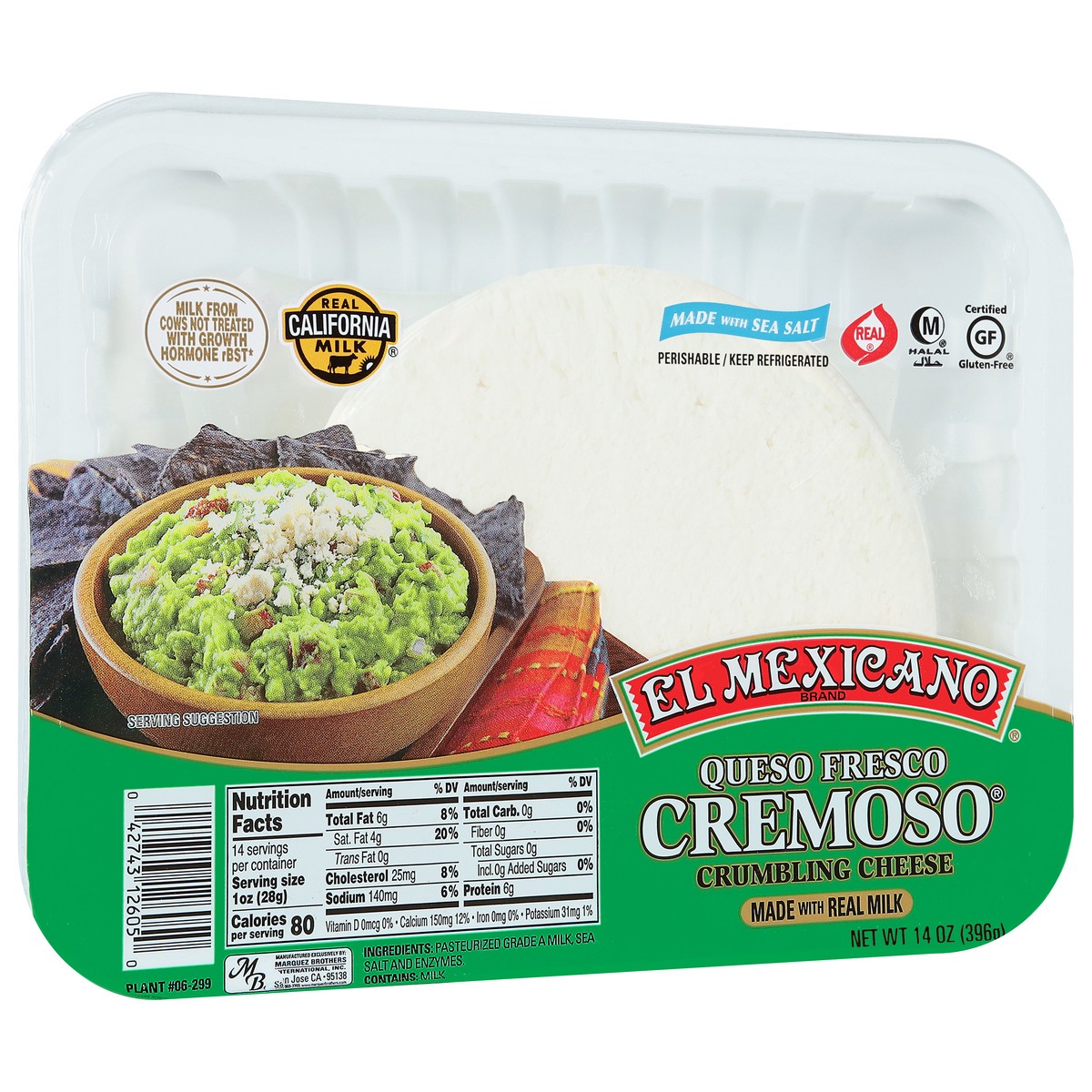 slide 6 of 14, El Mexicano Queso Fresco Cremoso Crumbling Cheese 14 oz, 14 oz