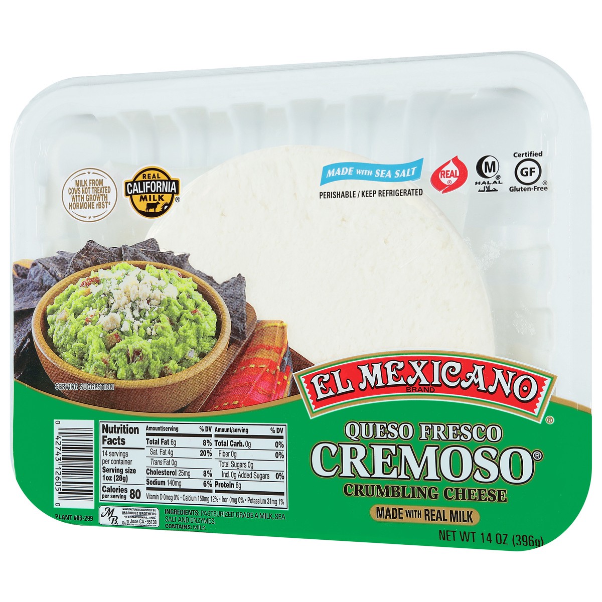 slide 8 of 14, El Mexicano Queso Fresco Cremoso Crumbling Cheese 14 oz, 14 oz
