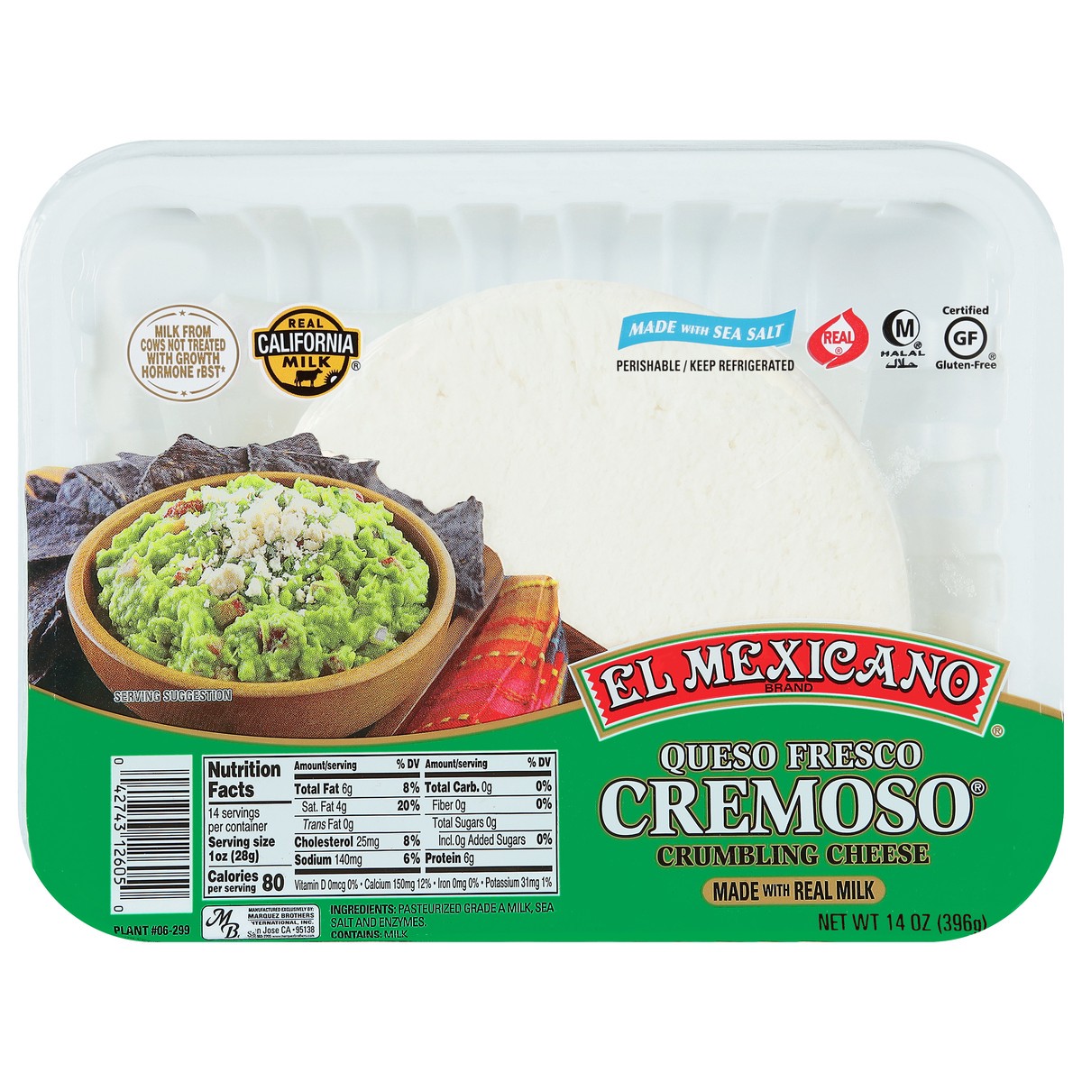 slide 12 of 14, El Mexicano Queso Fresco Cremoso Crumbling Cheese 14 oz, 14 oz