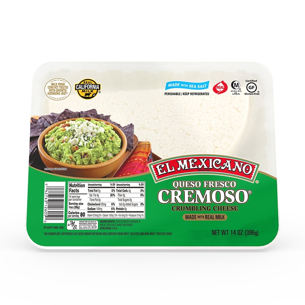 slide 1 of 1, El Mexicano Fresco Cremoso Tray, 14 oz