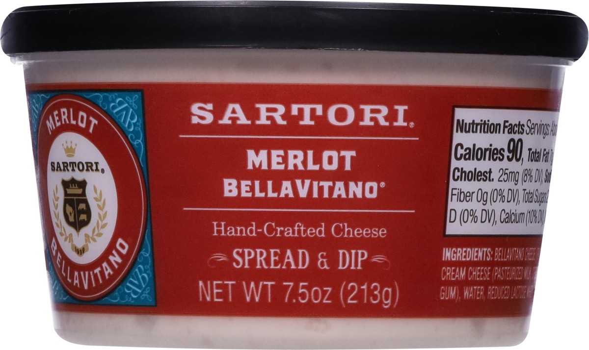 slide 2 of 13, Sartori Spread & Dip, Merlot, 7.5 oz