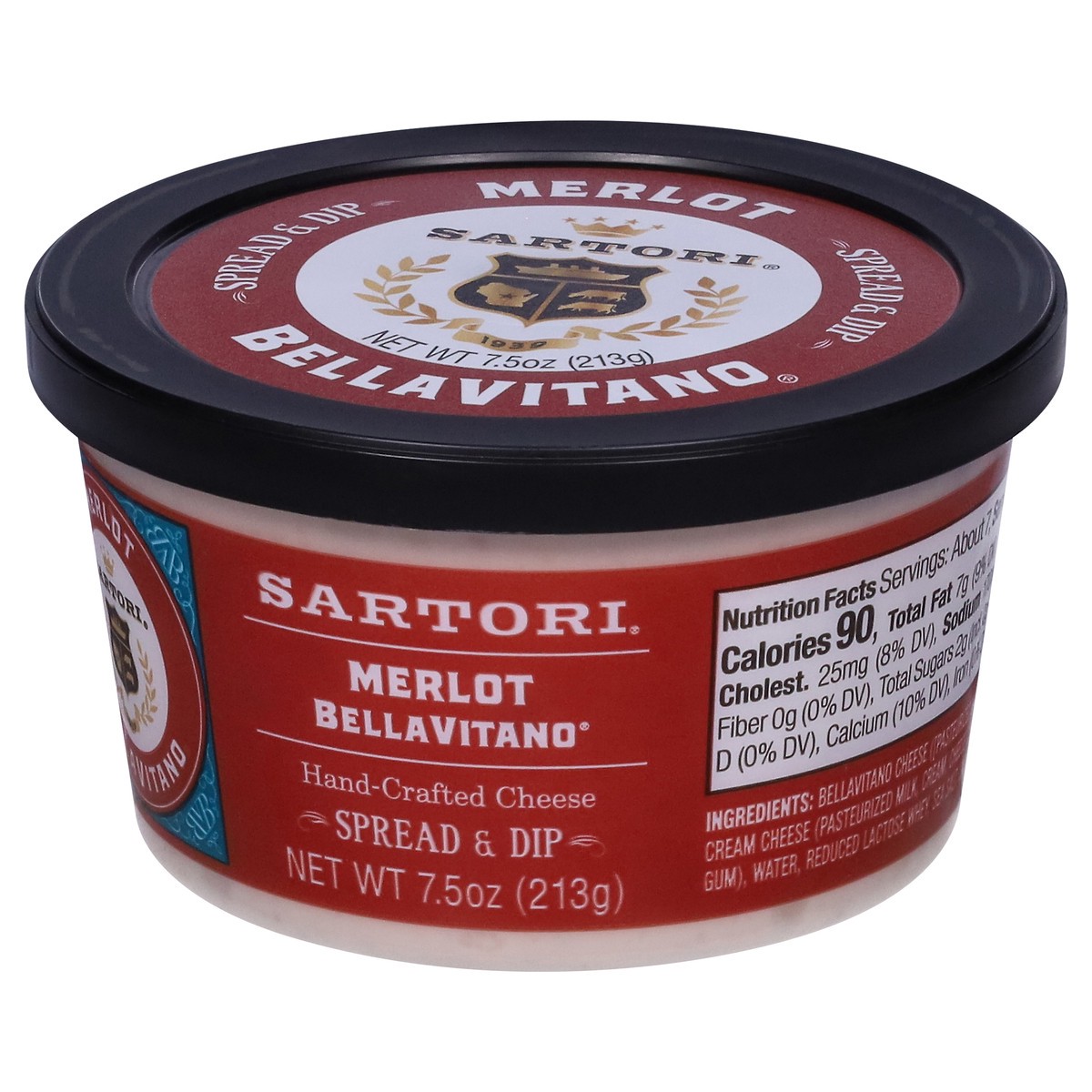 slide 3 of 13, Sartori Spread & Dip, Merlot, 7.5 oz