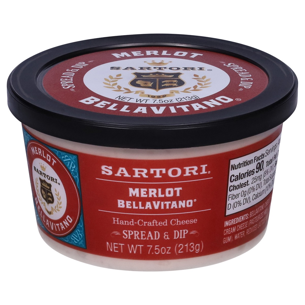slide 1 of 13, Sartori Spread & Dip, Merlot, 7.5 oz