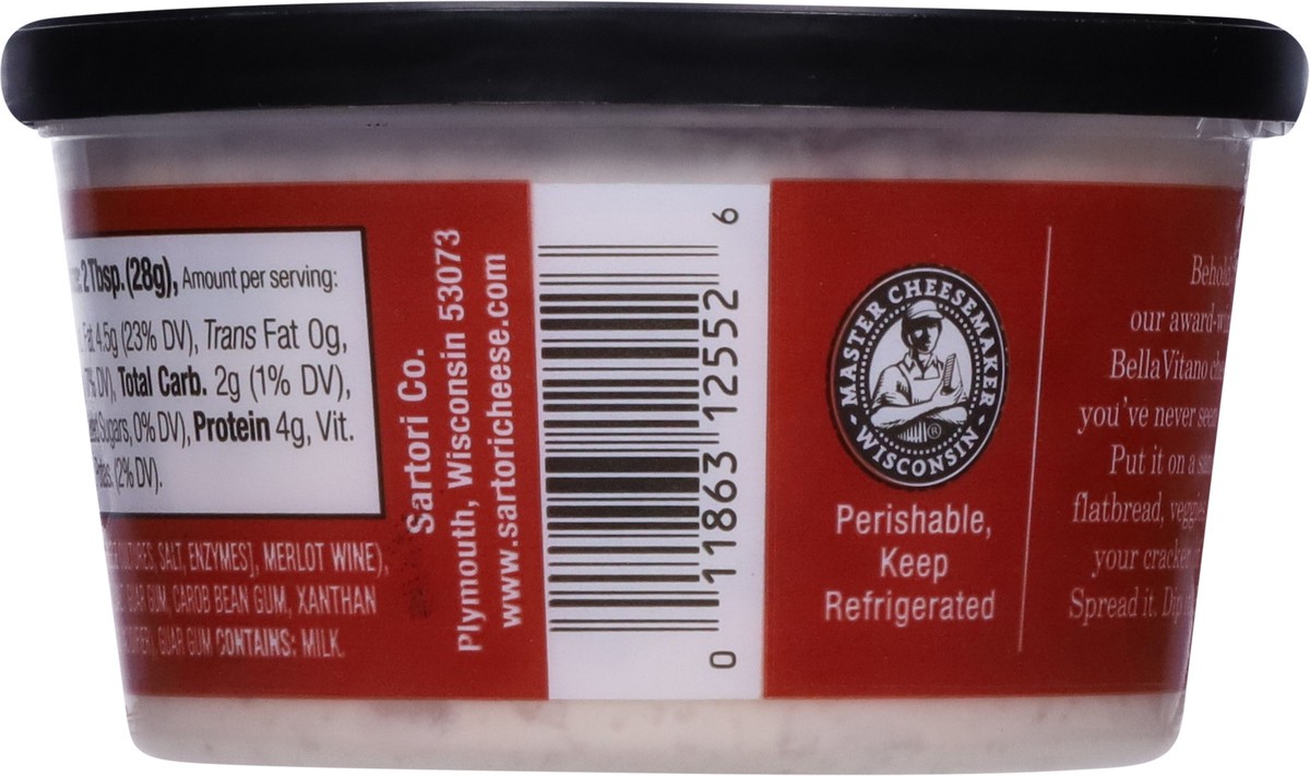 slide 4 of 13, Sartori Spread & Dip, Merlot, 7.5 oz