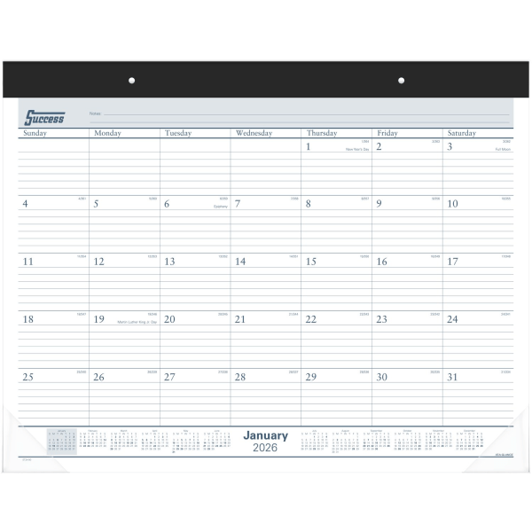 slide 6 of 8, AT-A-GLANCE® 2026 Ruled Monthly Desk Pad Calendar, Standard, 21 3/4"" x 17"", 1 ct