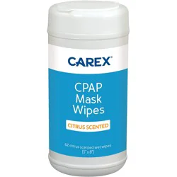 Carex Cpap Mask Wipes, Citrus Scented, 62 Ct