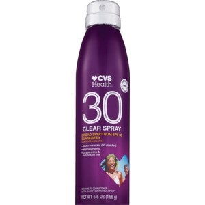 slide 1 of 1, Cvs Health Clear Broad Spectrum Sunscreen Spray 6 Oz, Spf 30, 6 oz