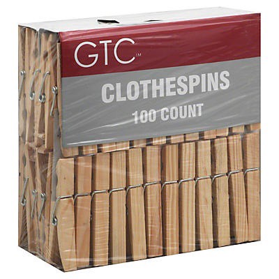 slide 1 of 1, GTC Clothespins, 100 ct