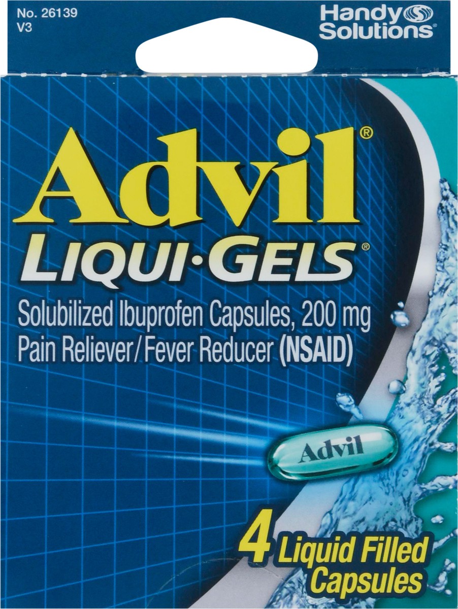 slide 9 of 13, Advil 200 mg Ibuprofen Liqui-Gels 4 ea, 4 ct