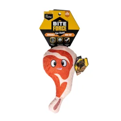 Bite Force Built with Kevlar Tough Plush Steak Dog Toy