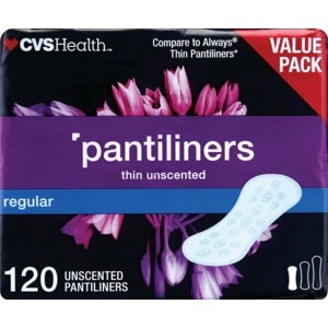 slide 1 of 1, CVS Health Pantiliners Thin Unscented, 120 ct