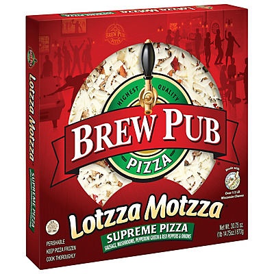 slide 1 of 1, Brew Pub Pizza &nbsp;Lotzza Motzza Supreme Pizza, 30.75 oz