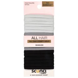 scünci Seamless Ponytailers, 18 Each