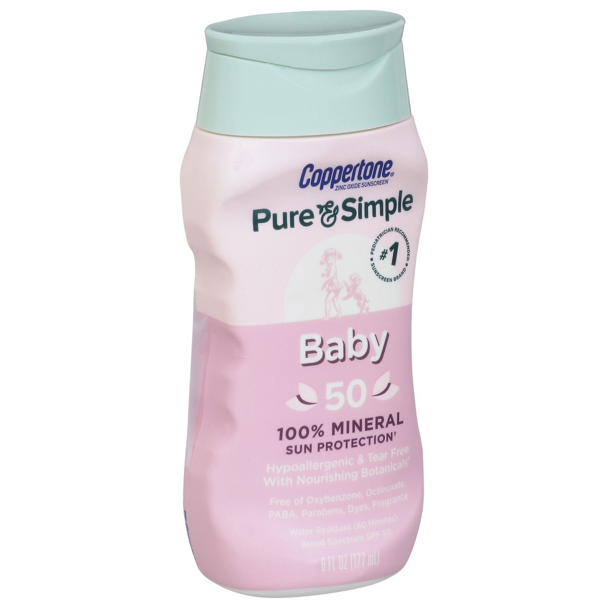 slide 11 of 14, Coppertone Pure & Simple Broad Spectrum 50 Sunscreen 6 fl oz, 5 oz