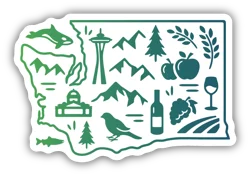 Stickers Northwest Washington Icons Sticker