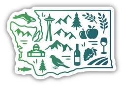 Stickers Northwest Washington Icons Sticker