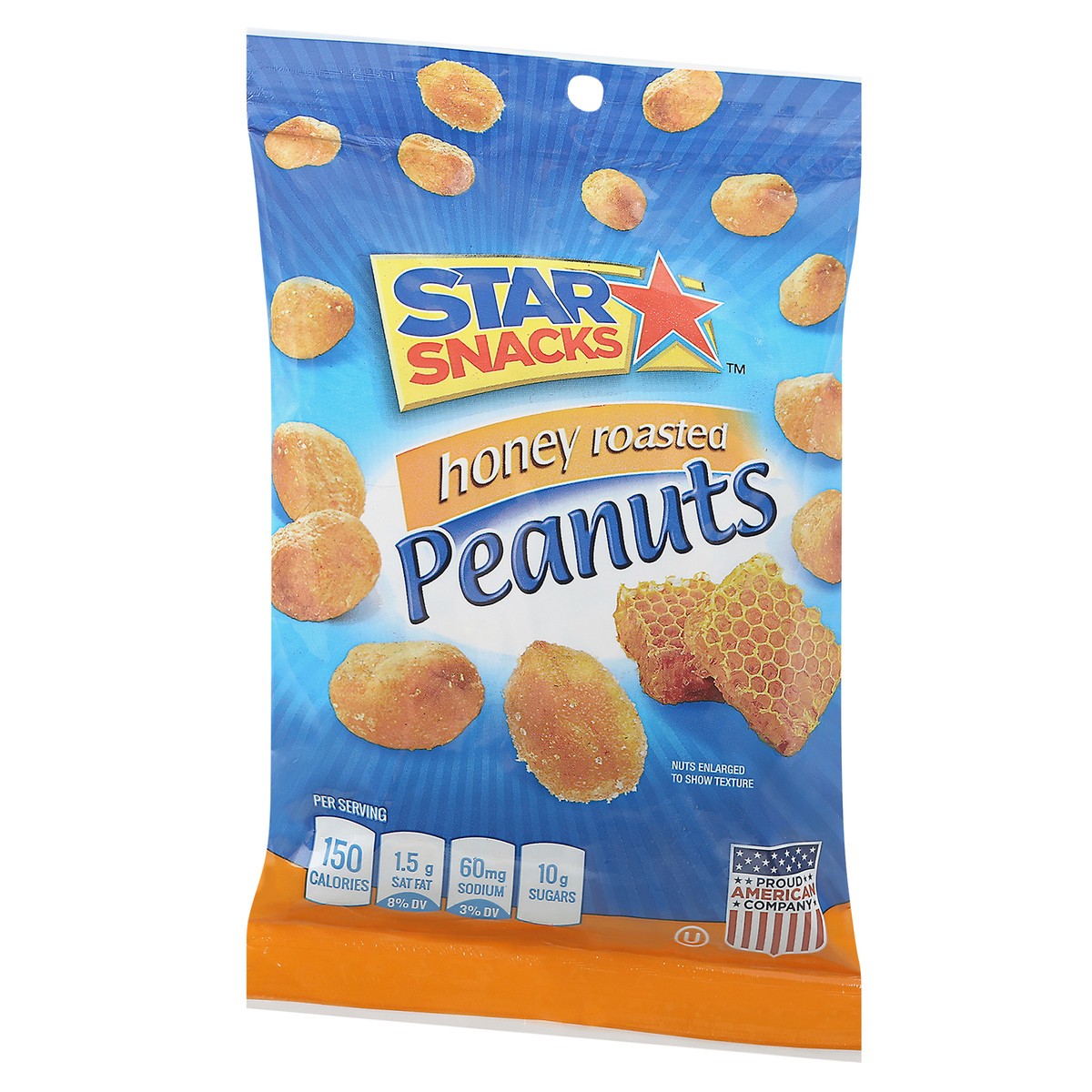 slide 4 of 9, Star Snacks Star Honey Snack Roasted Peanuts, 1 ct