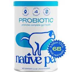 Native Pet Probiotic Supplement Powder with Bone Broth for Dogs - 4.1 oz