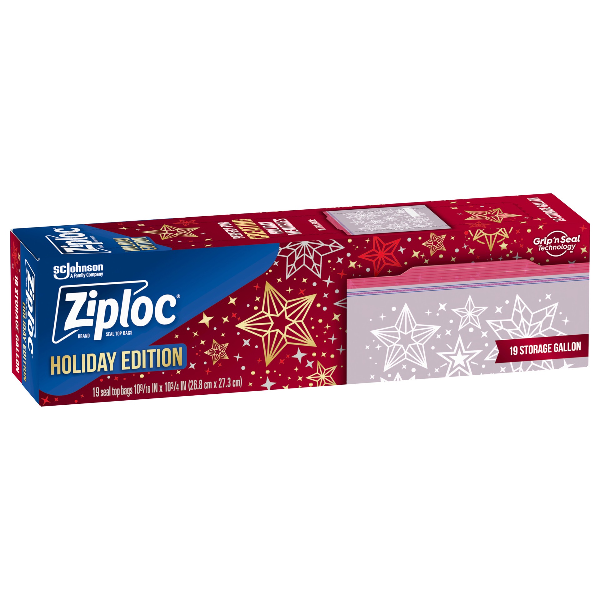 slide 3 of 5, Ziploc Gallon Storage Seal Top Bags 19 ea, 19 ct