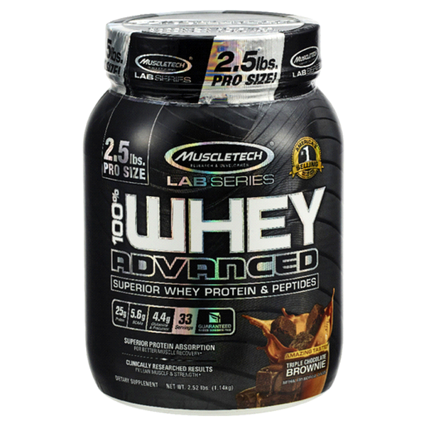 slide 1 of 1, MuscleTech Lab Series Whey Protein Powder, Chocolate, 2.5 lb