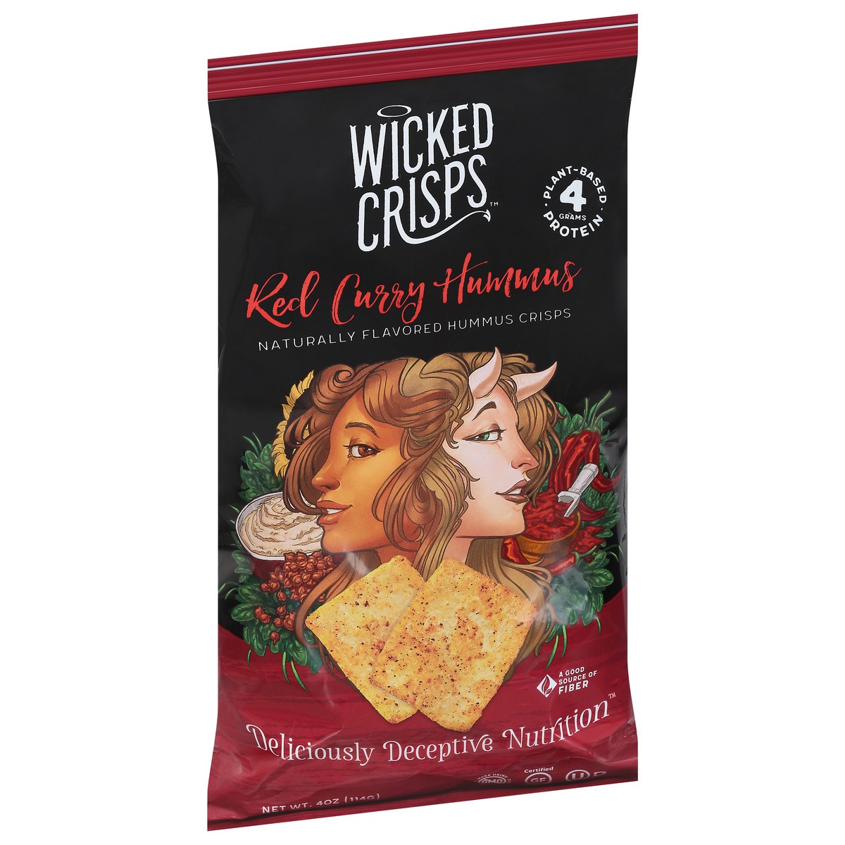 slide 2 of 9, Wicked Crisps Red Curry Hummus Crisps 4 oz, 4 oz
