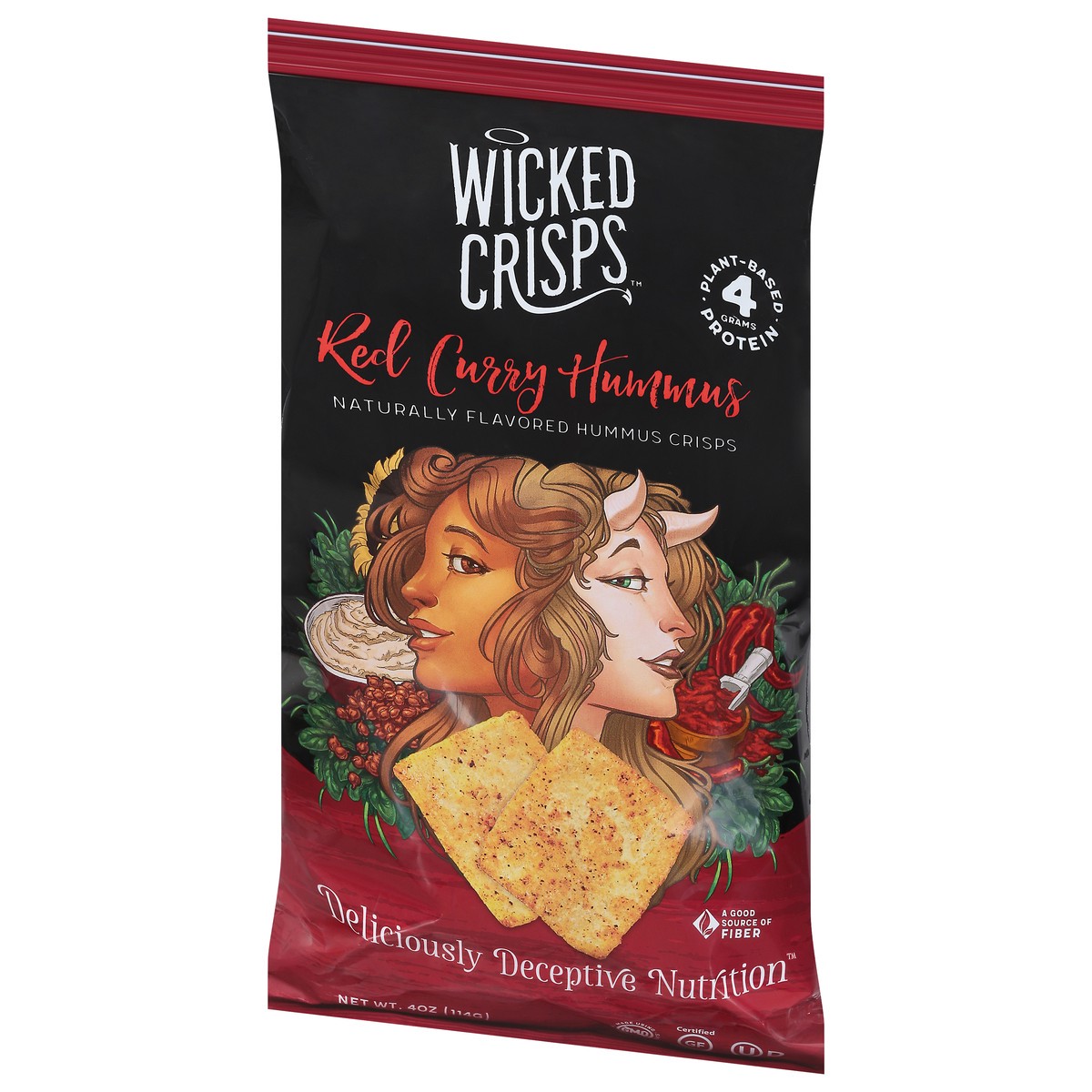 slide 3 of 9, Wicked Crisps Red Curry Hummus Crisps 4 oz, 4 oz