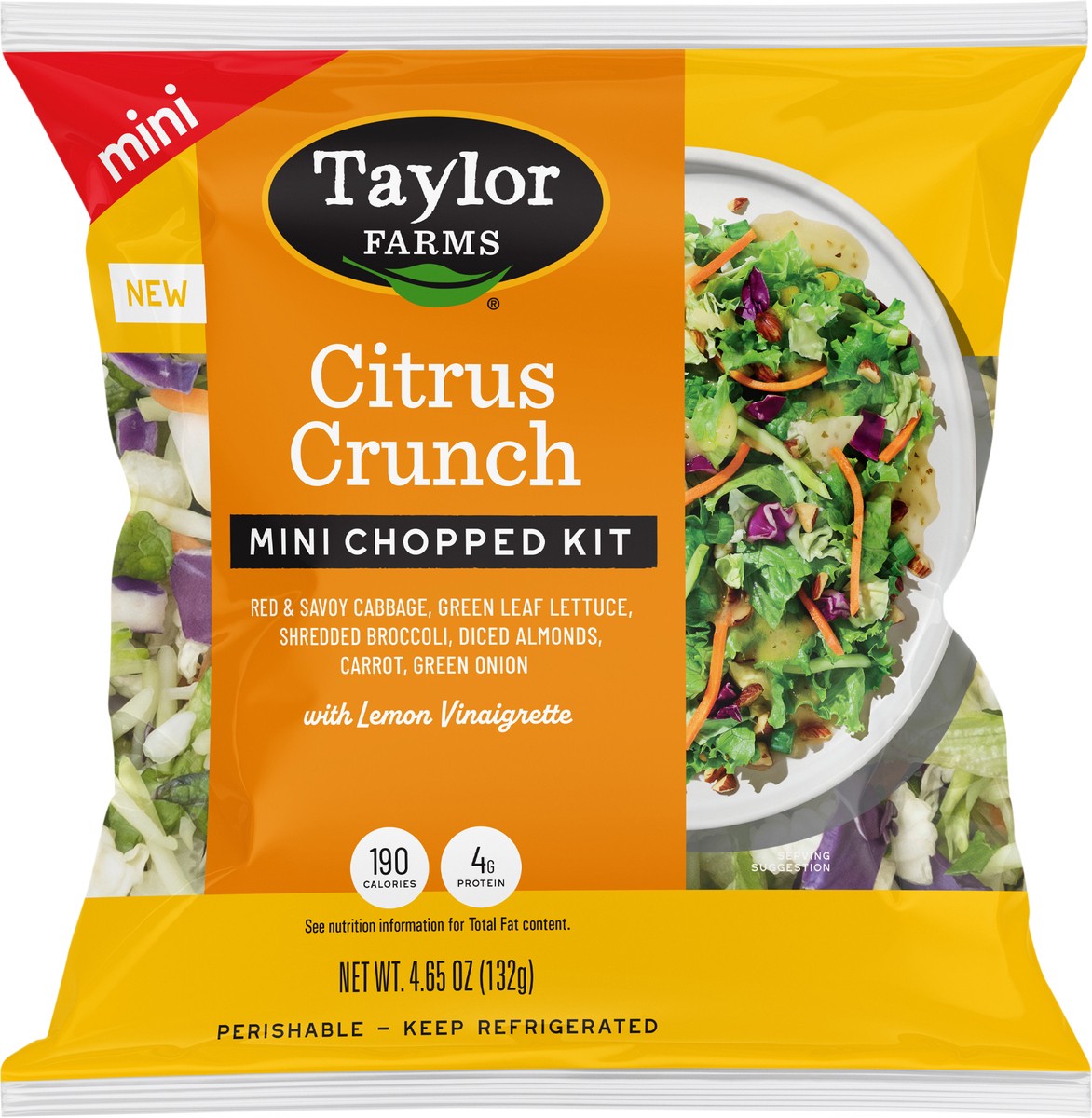 slide 2 of 3, Taylor Farms Citrus Crunch Chopped Kit Mini 4.65 oz, 4.65 ea