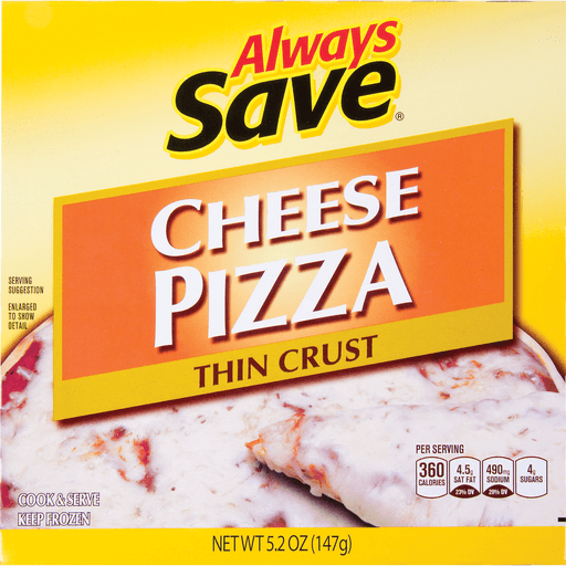 slide 1 of 1, Always Save Cheese Pizza, 5.2 oz