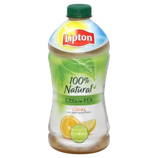 slide 1 of 1, Lipton 100% Natural Green Tea With Citrus - 64 fl oz, 64 fl oz