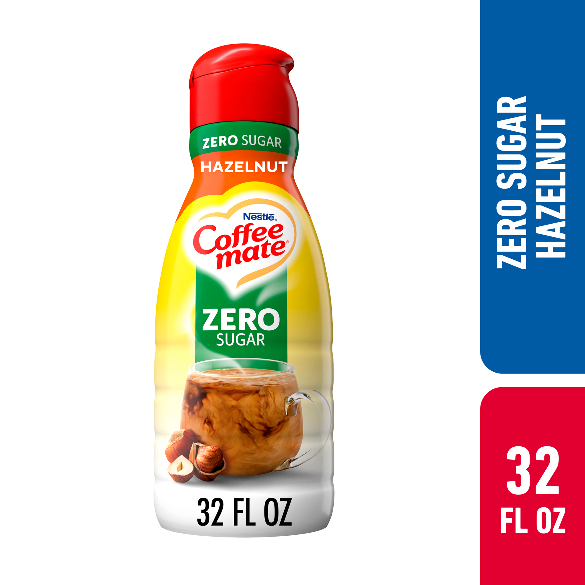 slide 1 of 3, Coffee mate Zero Sugar Hazelnut Flavored Liquid Coffee Creamer, 32 oz