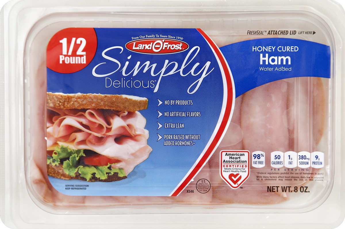 slide 1 of 4, Land O' Frost Simply Delicious Honey Ham, 8 oz