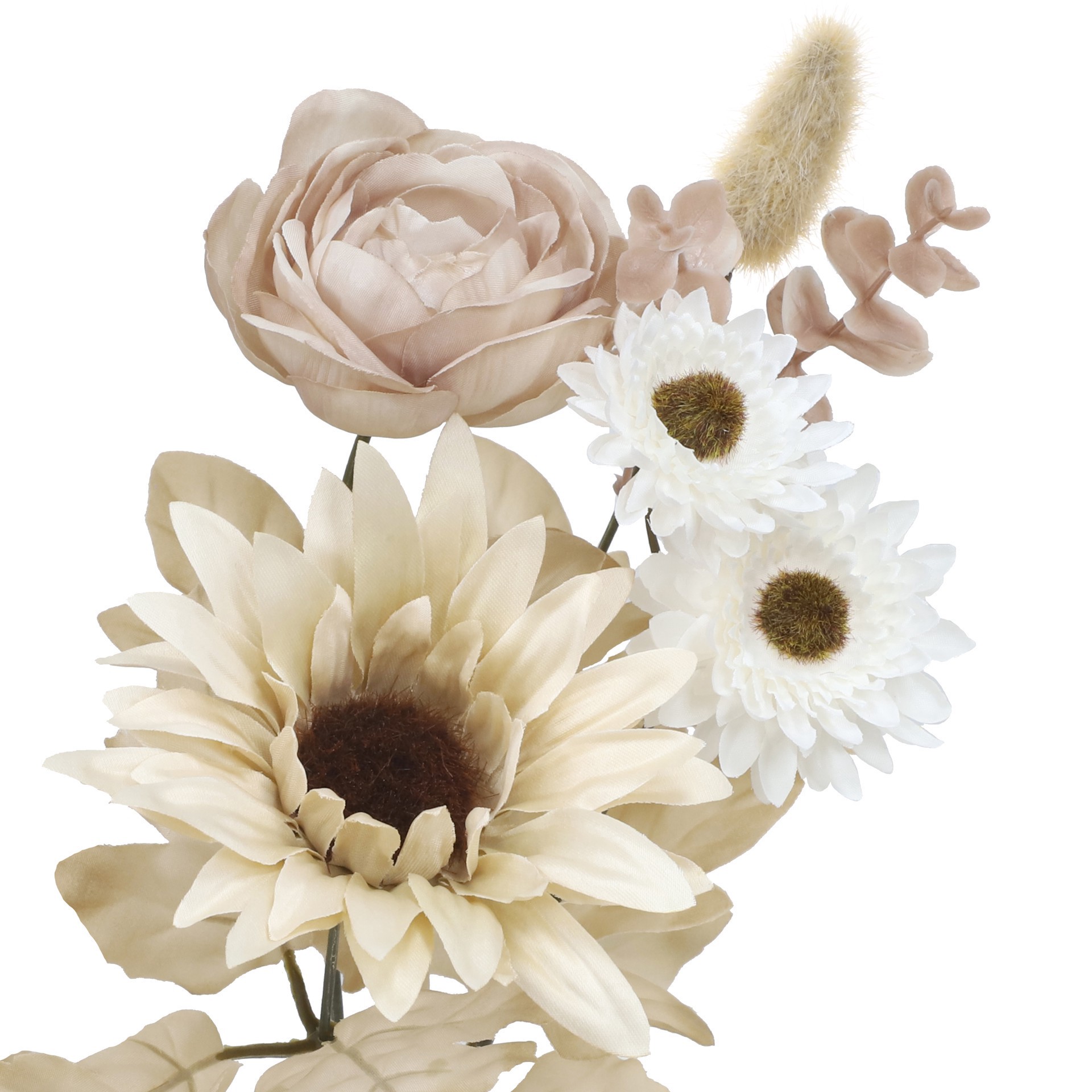 slide 2 of 3, 18" Cream Sunflower Mix Deluxe Bush By Ashland, 12 in x 12 in x 18 in