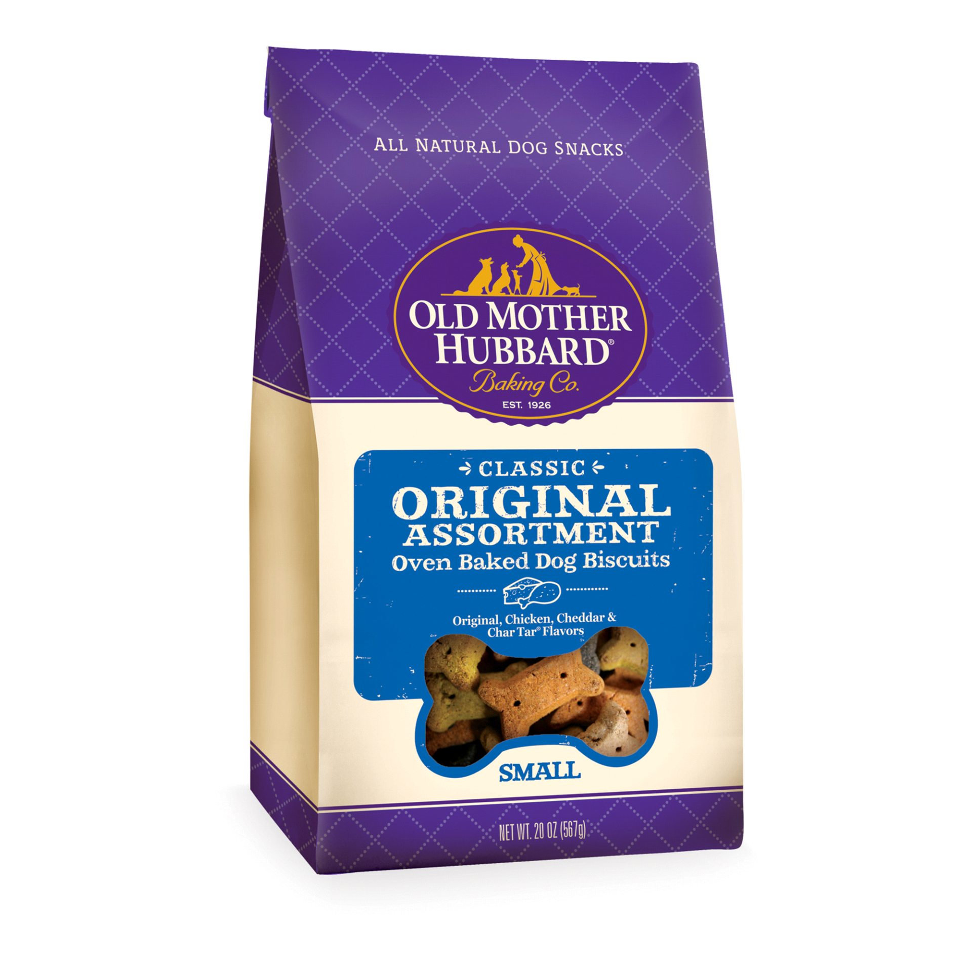 slide 1 of 2, Old Mother Hubbard Small Classic Original Assortment Oven-Baked Dog Biscuits, 20 oz