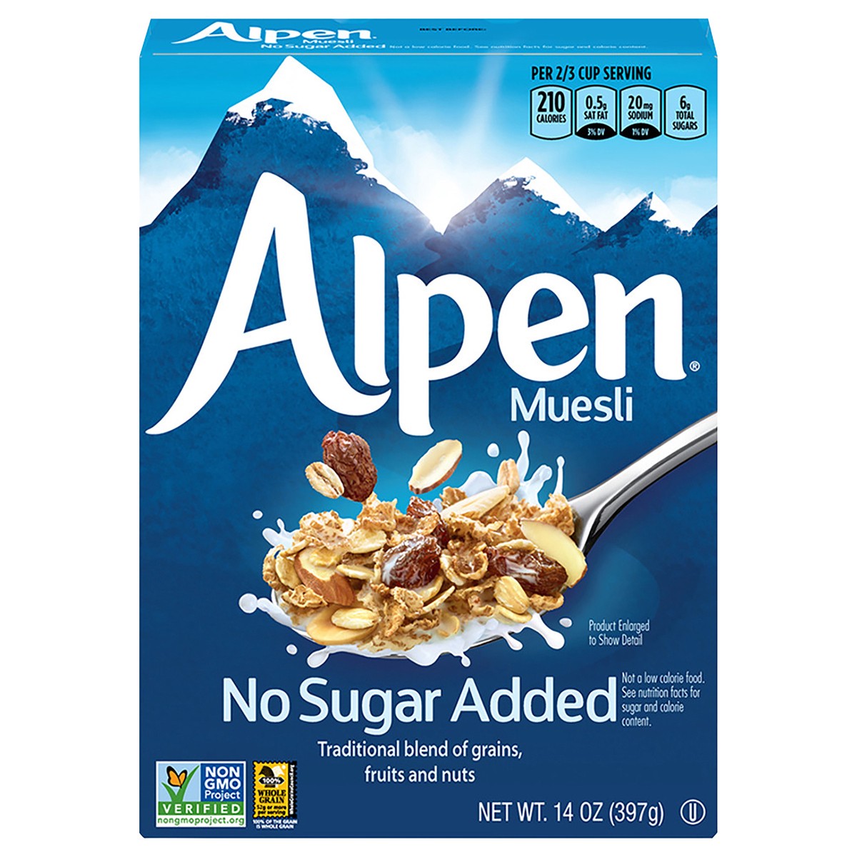 slide 4 of 12, Alpen No Sugar Added Muesli Cereal, 14 oz