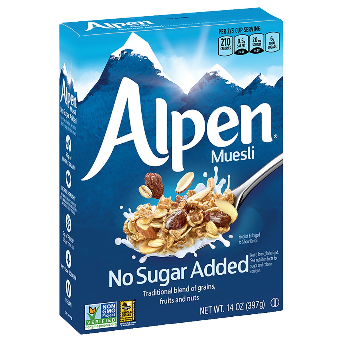 slide 9 of 12, Alpen No Sugar Added Muesli Cereal, 14 oz