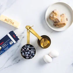 Hy-Vee Seasons Gold Measuring Cups, Set Of 5