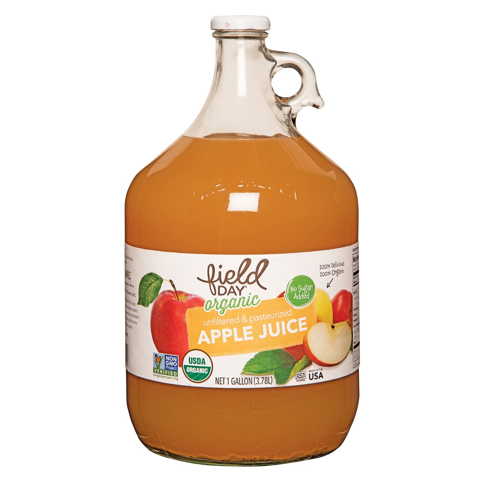 slide 1 of 1, Field Day Organic Apple Juice, 1 gal