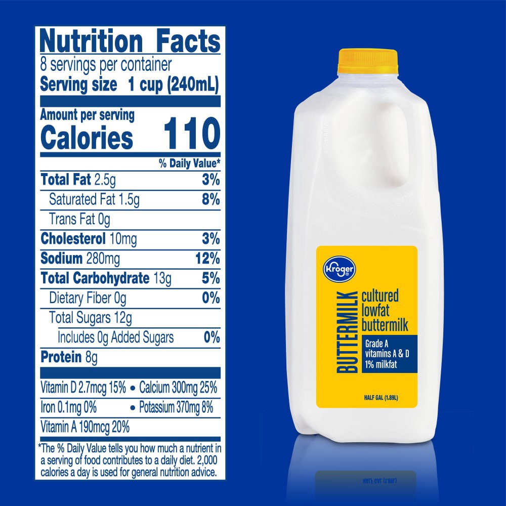slide 4 of 4, Kroger Cultured Low Fat 1% Buttermilk, 12 gal