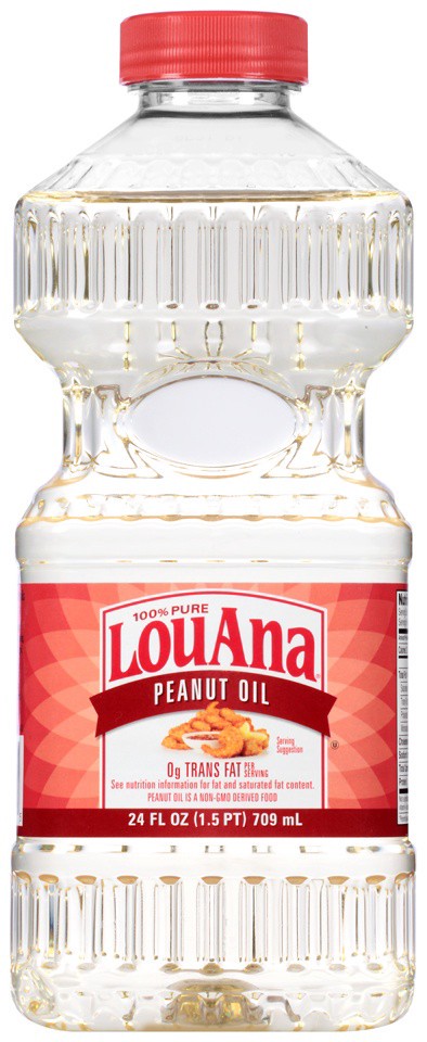 slide 1 of 8, LouAna Peanut Oil, 24 fl oz