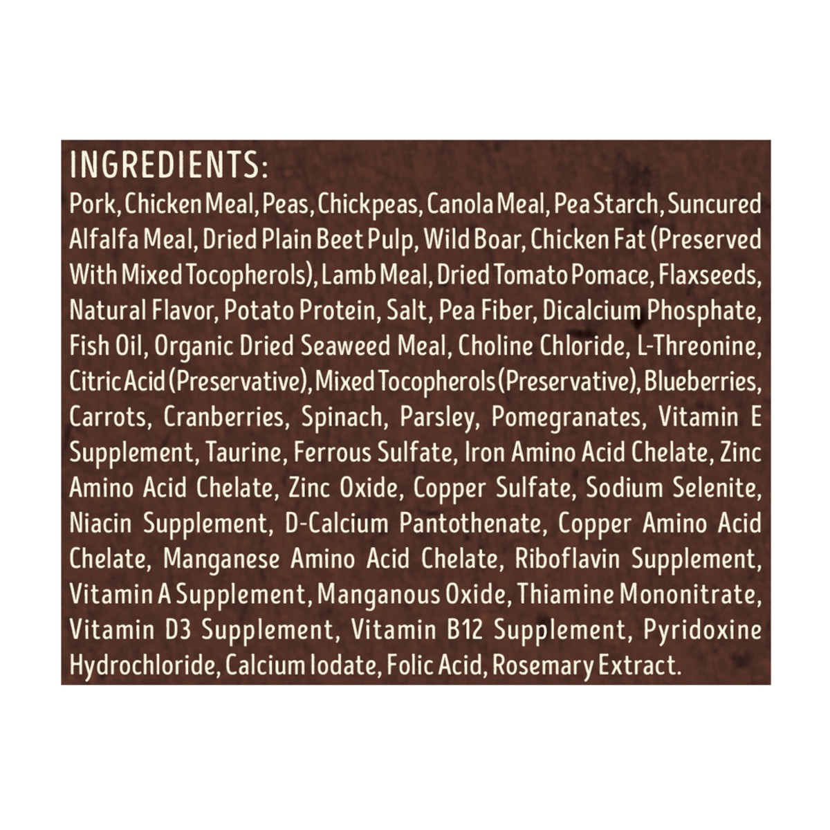 slide 4 of 8, Supreme Source Pork, Peas & Wild Boar Recipe Dog Food, 6 lb