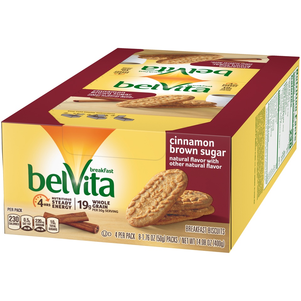 BelVita Cinnamon Brown Sugar Breakfast Biscuits 8-4 Ct Packs 8 Ct; 1.76 ...