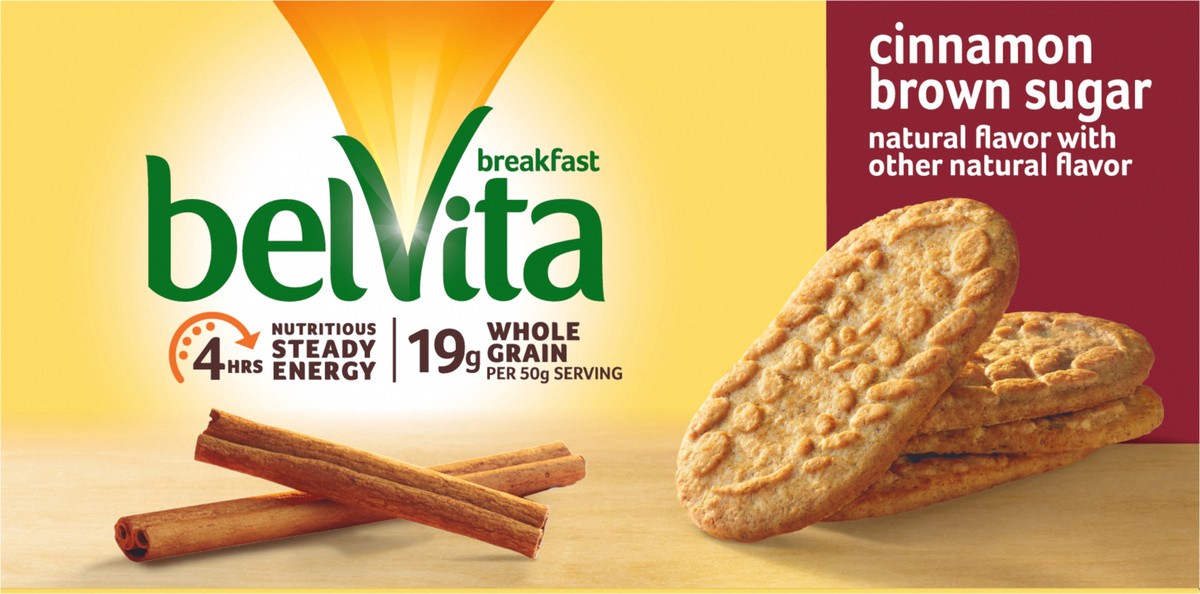 slide 5 of 9, belVita Cinnamon Brown Sugar Breakfast Biscuits, 8 Packs (4 Biscuits Per Pack), 14.08 oz